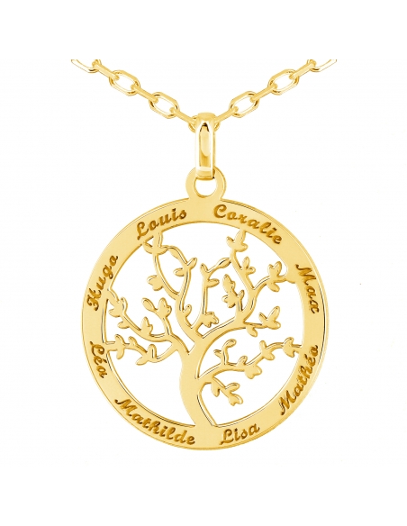 Collier arbre de vie avec prénoms • Ovation Bijoux • Ovation Bijoux