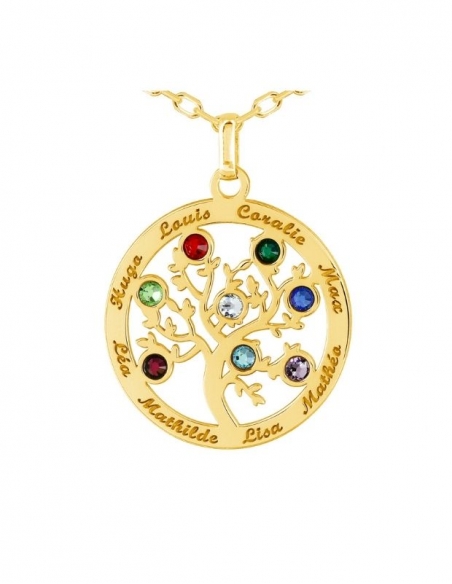 Collier prénom arbre de vie en or • Ovation Bijoux