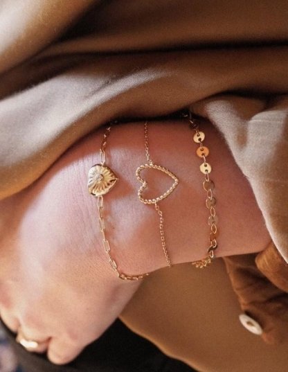 Bracelet cordon et mousqueton coeur Argent 925 - L'Atelier d'Amaya