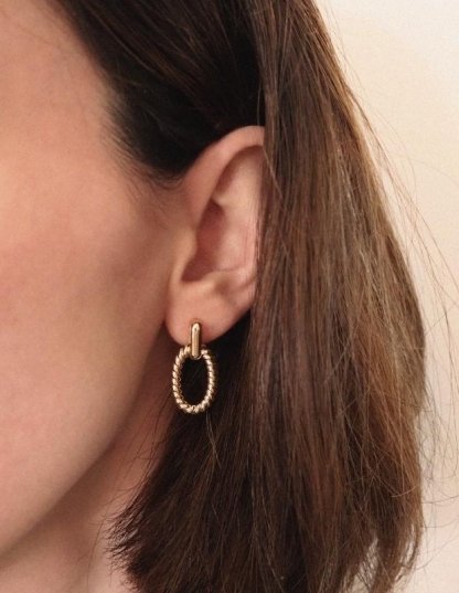 Boucles d'oreilles femme en plaqué or