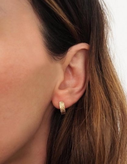 Jolies boucles d'oreilles pour femmes en argent et plaqué or. A