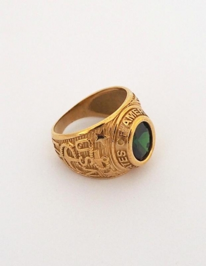 Bague americaine universitaire or