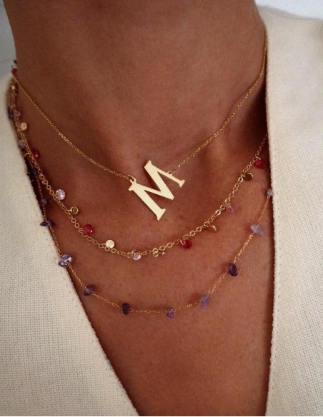 Collier initiale en or pour femme • Ovation Bijoux