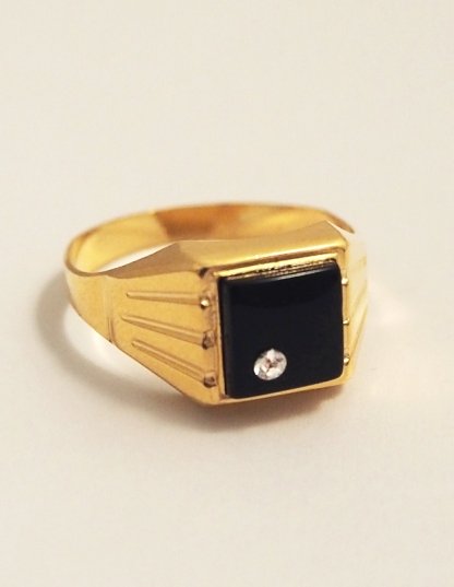 Chevalière homme onyx or 18K