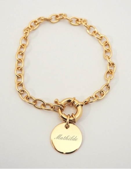 Bracelet médaille personnalisée pour femme • Ovation Bijoux