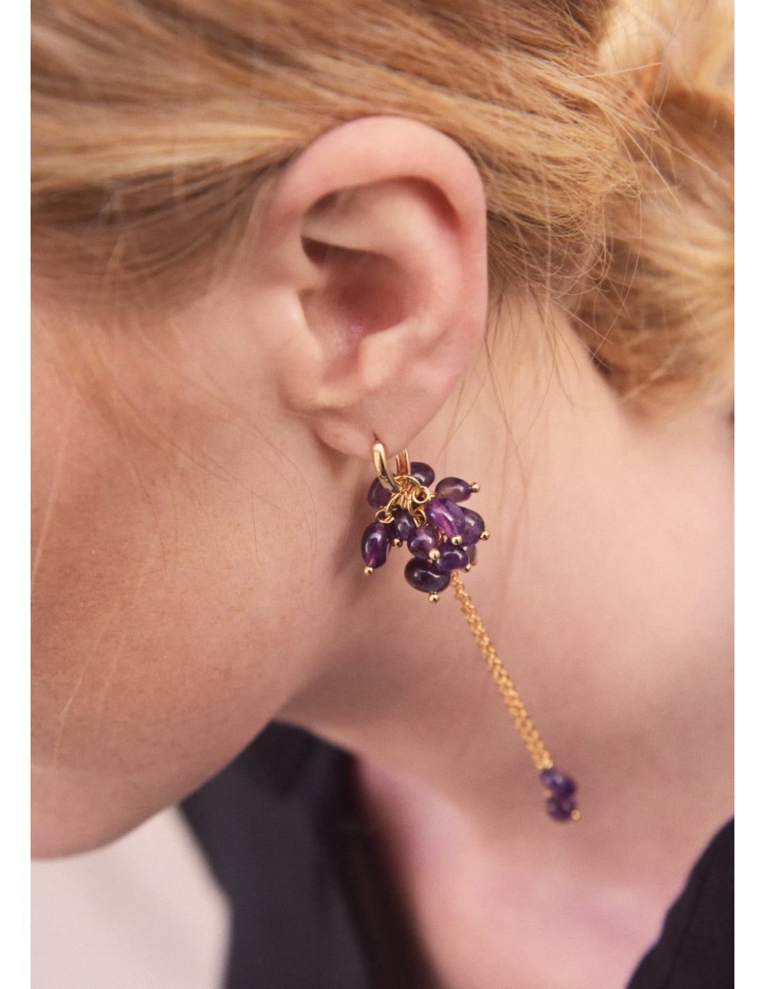 Boucles d'oreilles plaqué or 18k avec diamant • Ovation Bijoux