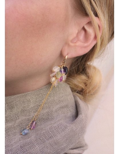 Boucles d'oreilles plaqué or pour femme LOUISA • Ovation Bijoux