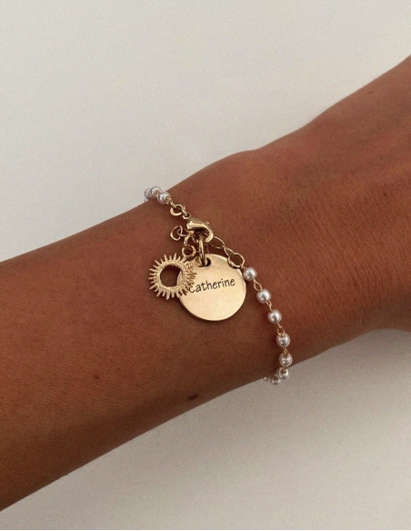 Bracelet personnalisé perles et plaqué or • Ovation Bijoux