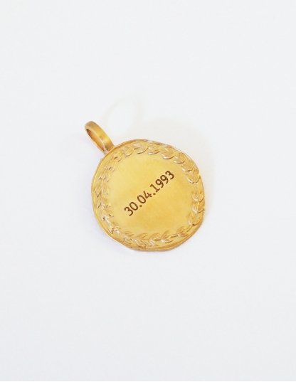 Collier chaîne médaille Soleil zircon en plaqué or - L'Atelier d'Amaya