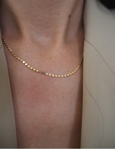 Chaîne femme perles plaqué or • Ovation Bijoux