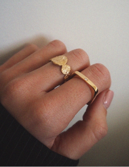 Bague gravure lettre initiale • Ovation Bijoux