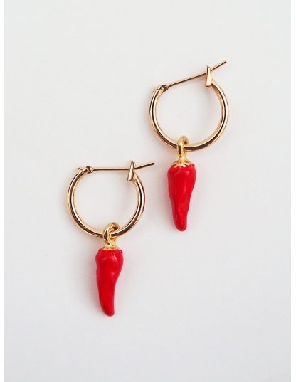 Boucles d'oreilles piment rouge • Ovation Bijoux