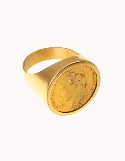 Bague pièce Napoléon Louis d'Or authentique