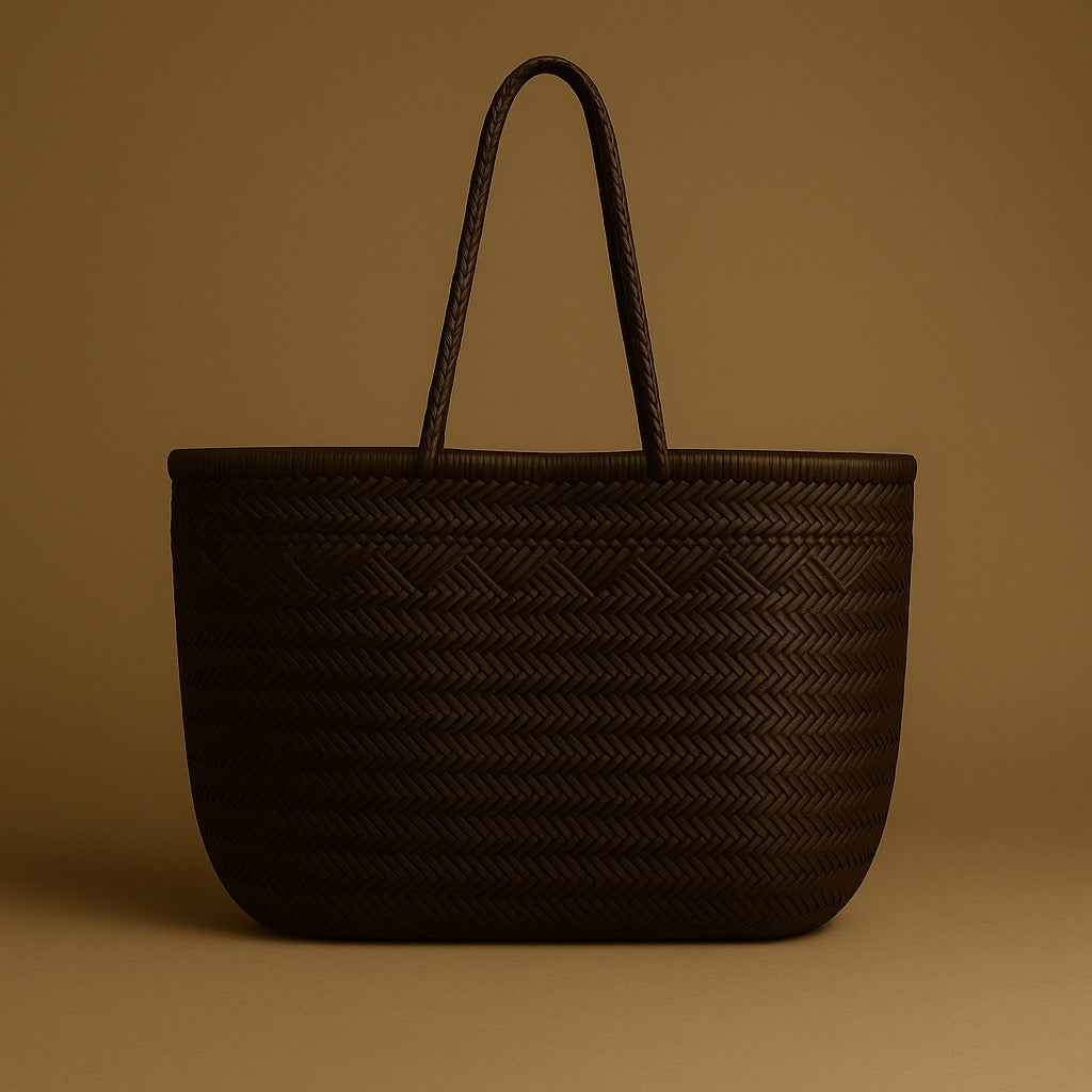 Sac cabas tressé marron • Loryn