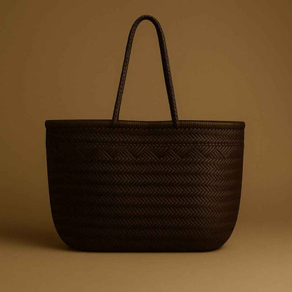 Sac cabas tressé marron • Loryn