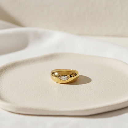 Bague Petit Doigt Plaqué Or