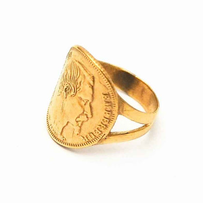 Bague Napoléon Louis d'or 18k • Empir