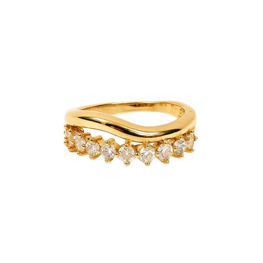 Bague double rang en plaqué or • Clotilde (Copie)