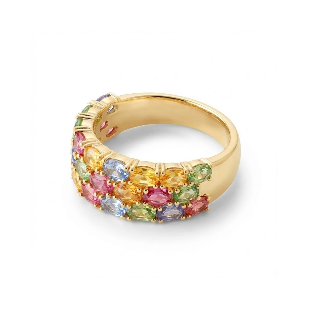 Bague de petit doigt multicolore
