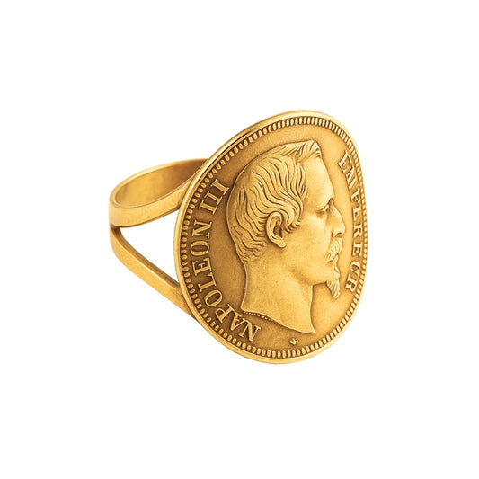 Bague louis d'or pour homme pas cher or