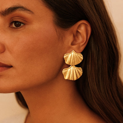 Boucles d'oreilles coquillages pendantes