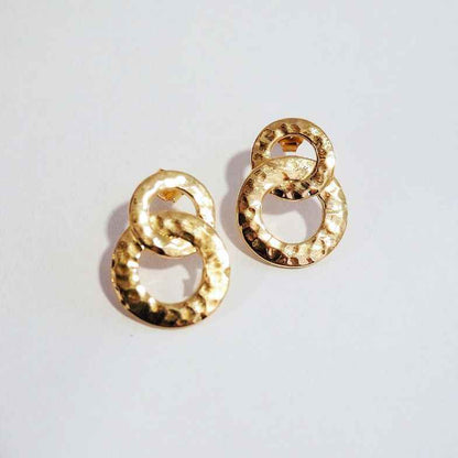 Boucles d'oreilles martelées cercles • Idaho