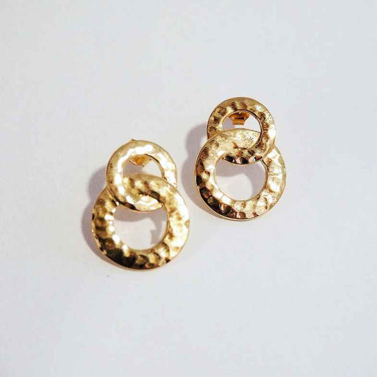 Boucles d'oreilles martelées cercles • Idaho