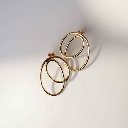 Boucles d'oreilles géométriques plaqué or • Jasmin