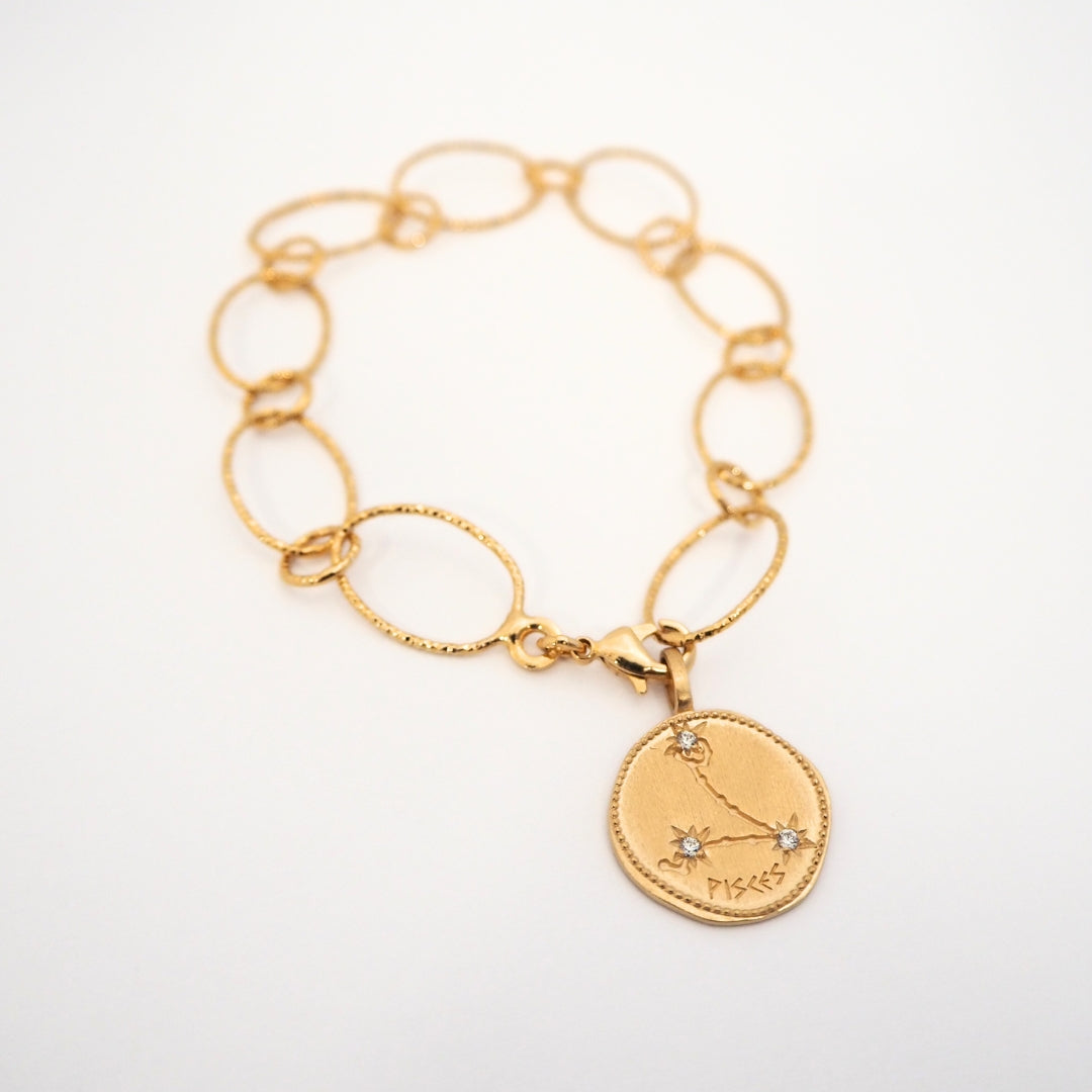 Bracelet signe astro plaqué or femme original