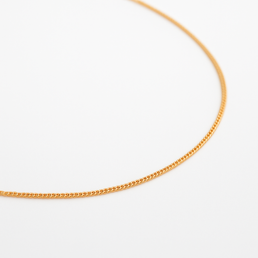 Chaîne maille gourmette classique femme plaqué or et argent