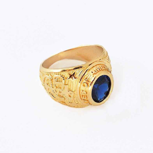 Bague universitaire plaqué or 18k • Seal
