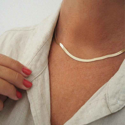 Collier maille serpent en plaqué or • Annie (Copie)