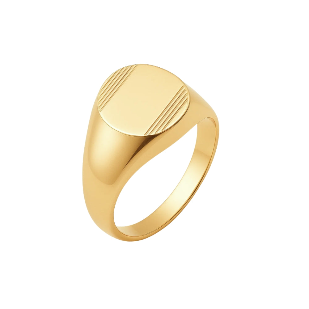 Bague petit doigt plaqué or 18k • Alex