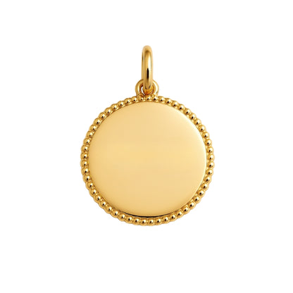 Pendentif or à graver pour femme et enfant plaqué or 18 carats