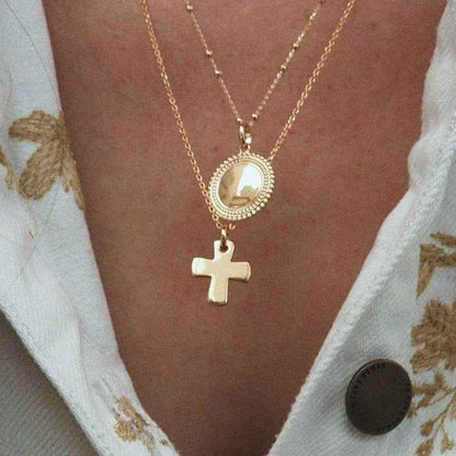 Pendentif personnalisé en plaqué or 18k • Irène