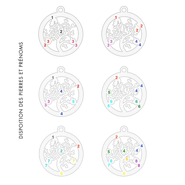 Collier prénom arbre de vie or 18k • Tree