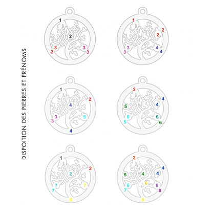 Collier prénom arbre de vie or 18k • Tree