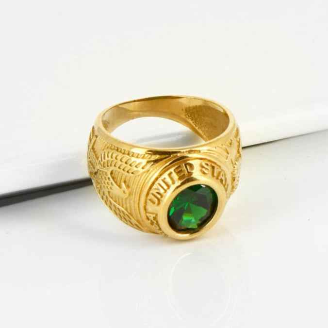 Bague universitaire plaqué or 18k • Seal