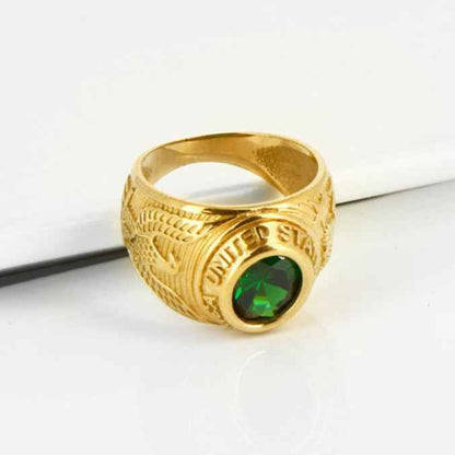Bague universitaire plaqué or 18k • Seal