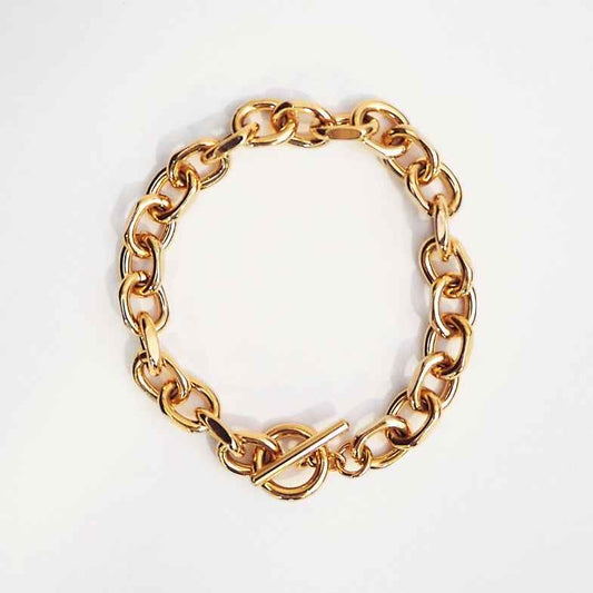 Bracelet grosses mailles doré à l'or 18 carats • Bénédicte