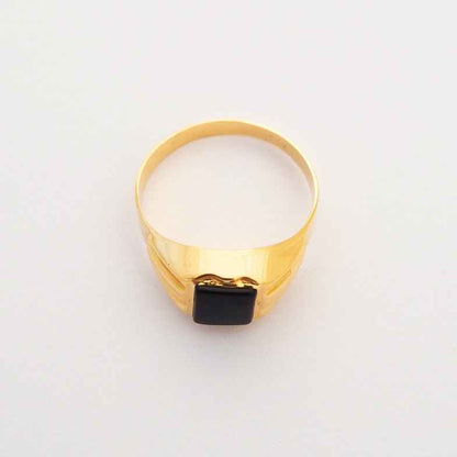 Chevalière homme or 18 carats onyx • Alda