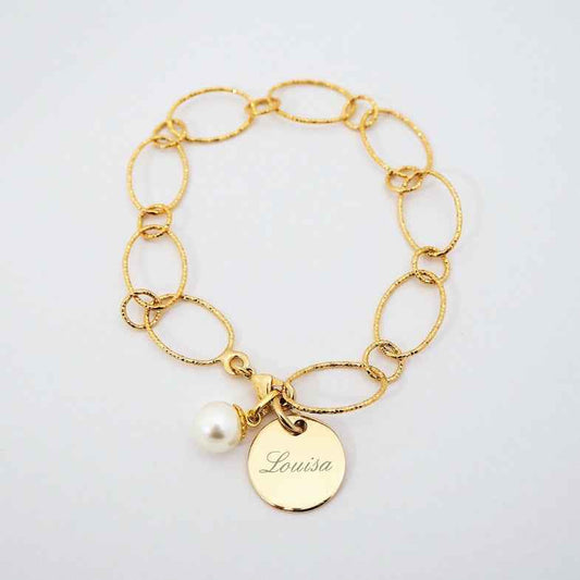 Bracelet à personnaliser plaqué or 18 carats • Chuck