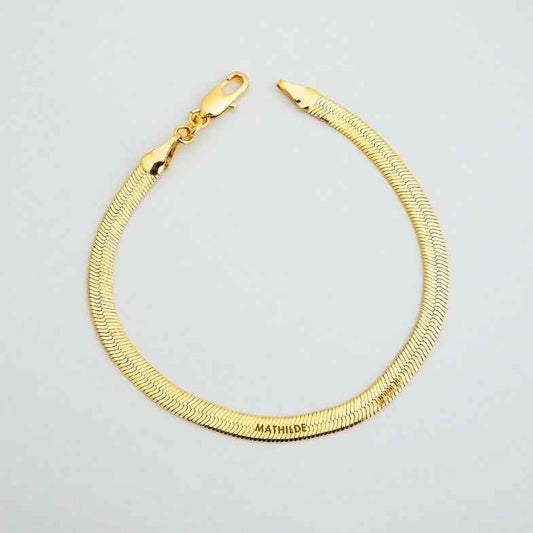 Bracelet maille serpent doré à l'or 18 carats • Twid