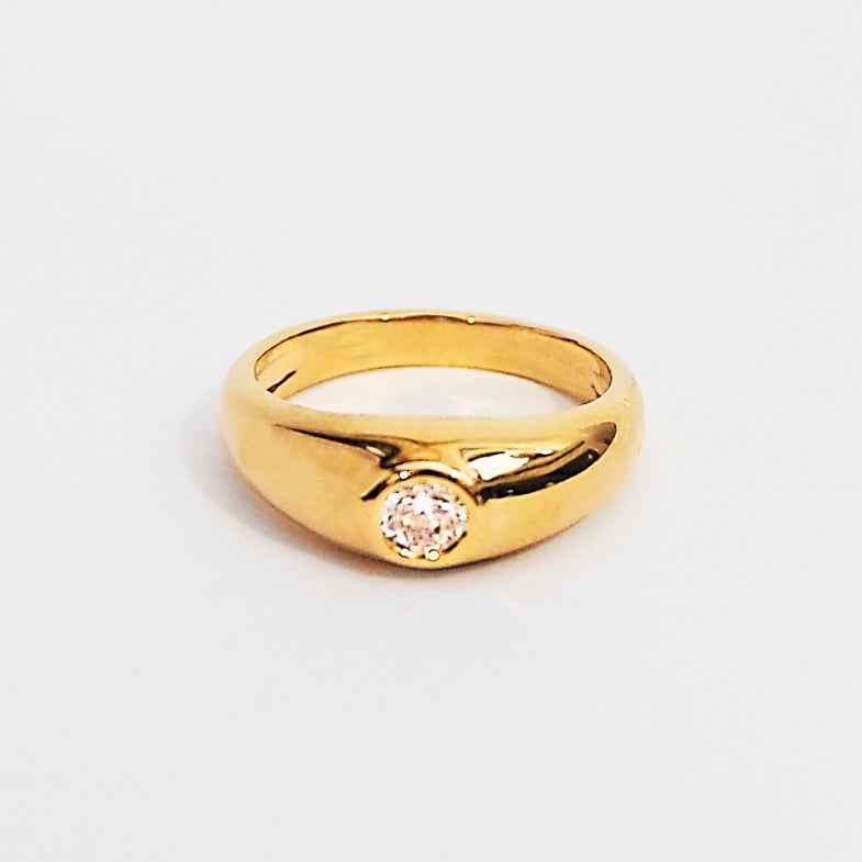 Bague petit doigt plaqué or • Kiyo