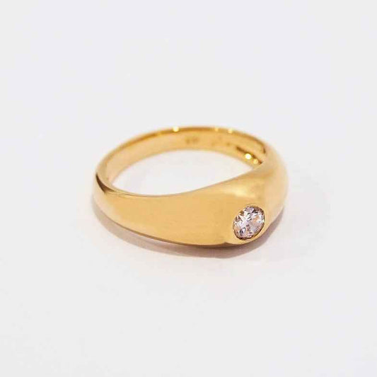 Bague petit doigt plaqué or • Kiyo