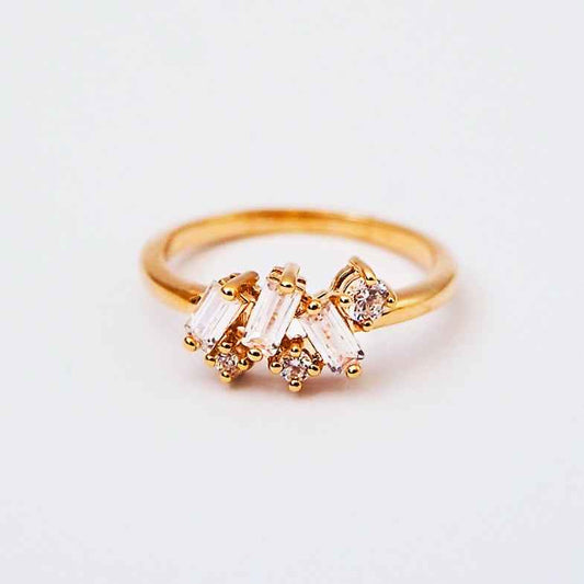 Bague petit doigt dorée en or 18 carats • Sandro
