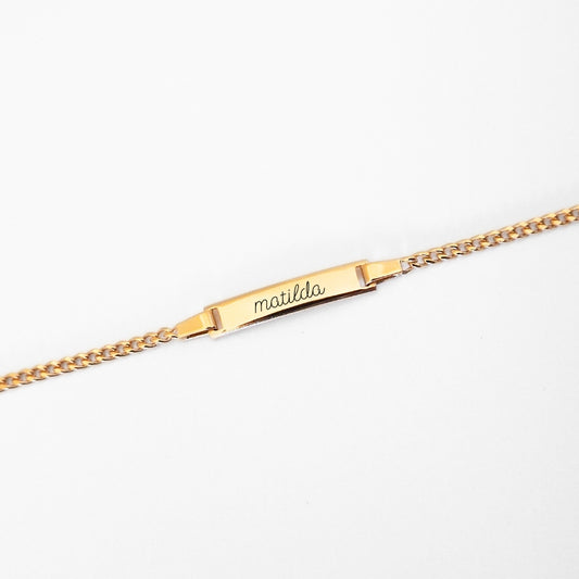 Gourmette fine enfant en plaqué or 18 carats • Romy