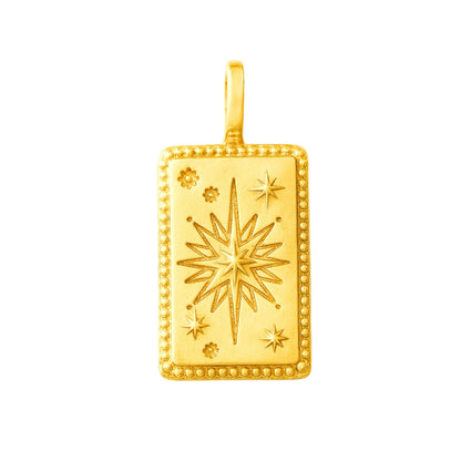 Pendentif rectangle étoile plaqué or 18k • Stella (Copie)