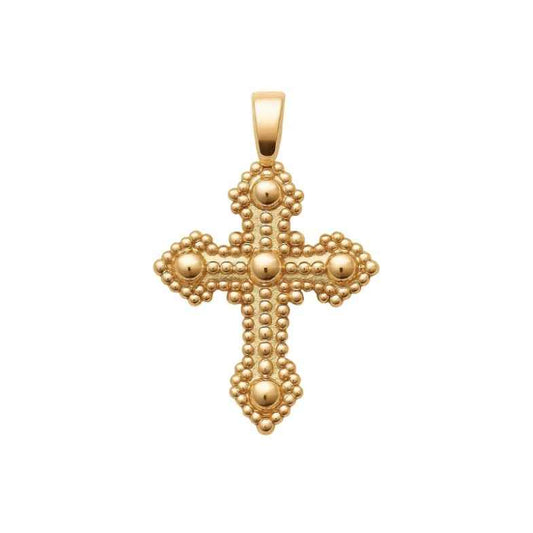 Pendentif croix texturée plaqué or 18k • Amara (Copie)