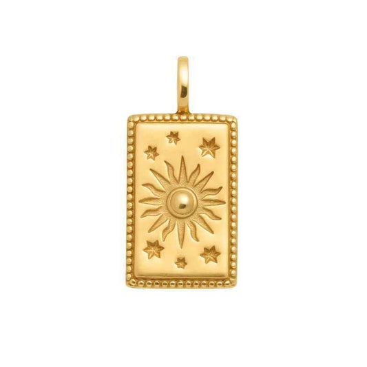 Pendentif croix texturée plaqué or 18k • Amara